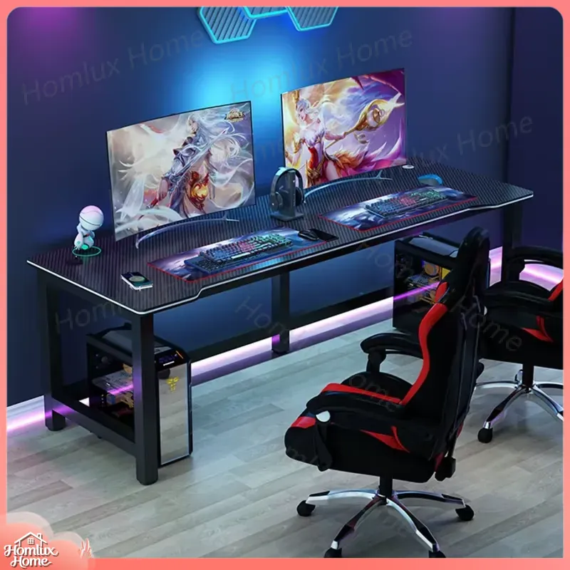 Biurko gamingowe z teksturą wł – Desk Setup L Shaped recenzja i cena